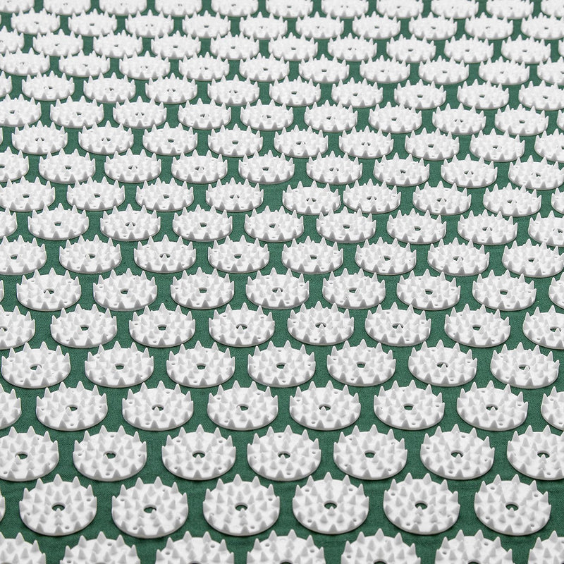 [Australia] - Sivan Back and Neck Pain Relief Acupressure Mat and Pillow Set, Chronic Back Pain Treatment - Relieves Your Stress of Lower Upper Back and Sciatic Pain - Green 