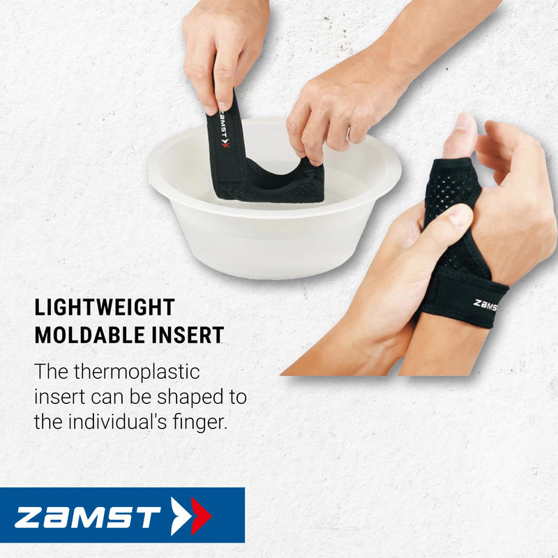 [Australia] - Zamst Thumb Guard - Sports Thumb Spica Splint for Men and Women, Catchers Thumb Guard for Injury and Sprain, Compression Support Brace - For Left and Right Hand - Small 