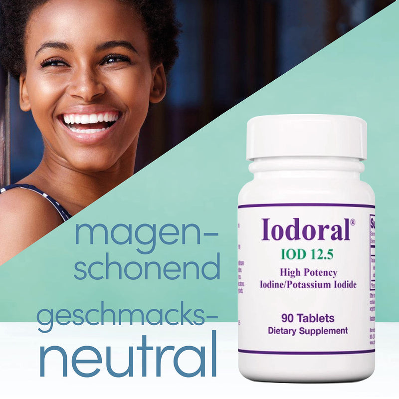 [Australia] - Optimox, Iodoral, 90 vegan tablets, 12.5mg iodine per dose, gluten free, soy free, GMO free, neutral in taste 90 tablets 