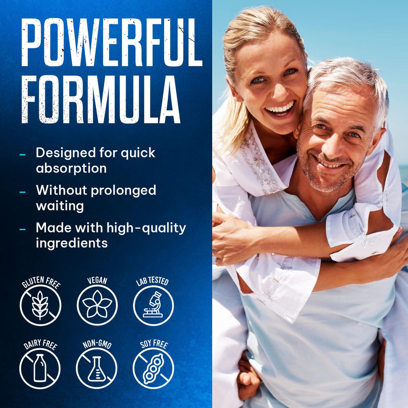Intense Blue 30 Tablets - Supplement for Men - Natural Vitality & Confidence Support - Korean Ginseng, Tribulus Terrestris - Made in The UK 30 count (Pack of 1)
