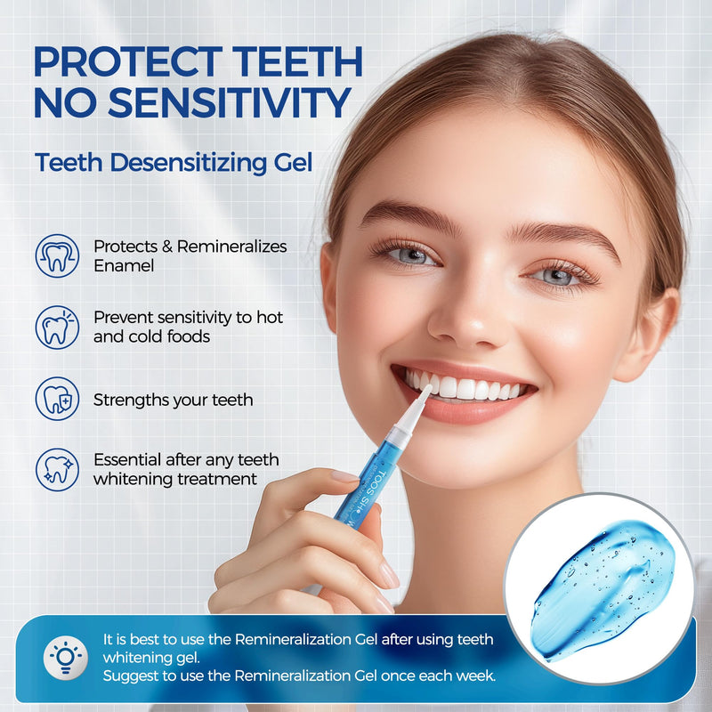 [Australia] - Teeth Whitening Kit for Sensitive Teeth,with 4 Carbamide Peroxide Pen & 1 Remineralization Pen,LED Accelerator Light Non,Tooth Whitener Professional Oral Care Gently Yet Effectively Removes Stains 0.01 Fl Oz (Pack of 5) 