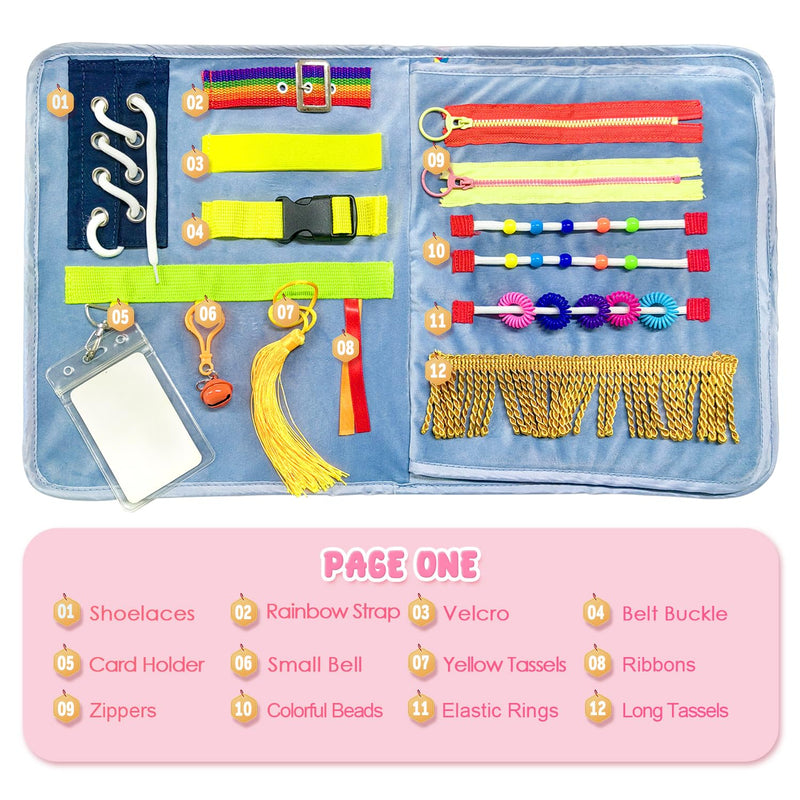 [Australia] - Fidget Blanket for Adults with Dementia, Activities for Seniors, Suitable for Alzheimer's and Autistic Therapy, Relieves Anxiety, Calms and is a Comforting Product for Hand Exercises 