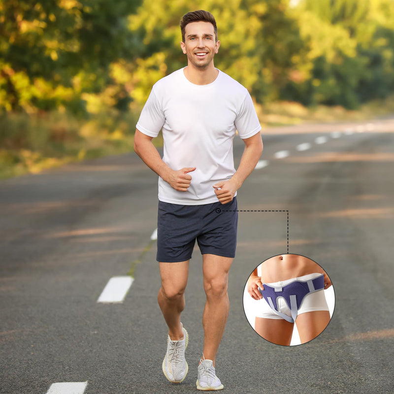 [Australia] - ZHENSTONE Hernia Belt Binder for Single/Double Inguinal or Sports Hernia, Hernia Support Brace for Men for Women Pain Relief Recovery Strap with 2 Removable Compression Pads 1 