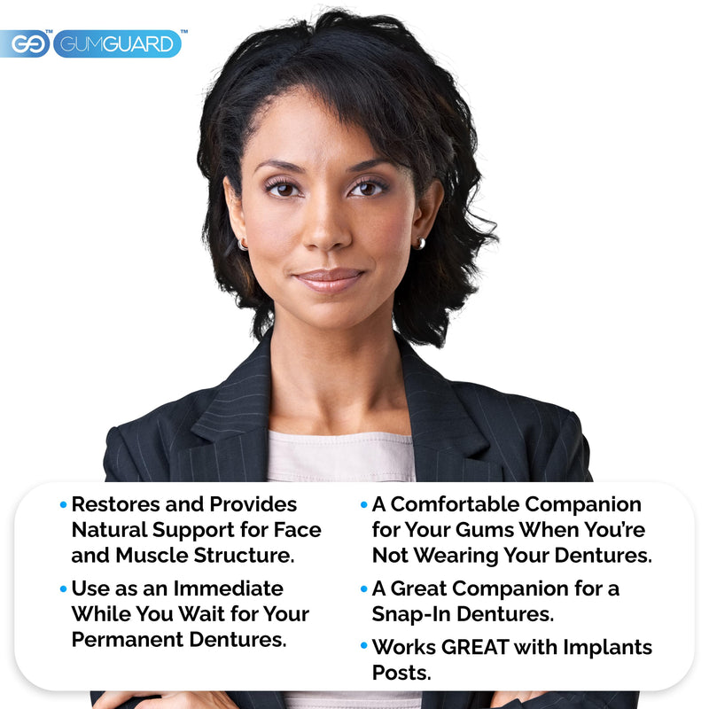 [Australia] - GumGuard Denture Mouthguard Soft, Customizable Fit for Upper & Lower Arches, Relief for Grinding & Clenching - Ideal for Denture Wearers & Implant Patients Ultrasoft Upper White Guard 1 UltraSoft Upper Arch 