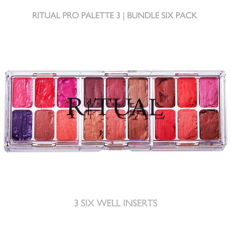 [Australia] - Empty Makeup Palette | 18 Wells | Modular Interchangeable Depotting System | Ritual Pro Palette 3 | 6 Well Bundle, Lipstick, Creams, Alcohol based makeup and paint, watercolor, Gouache, Acrylic paint 
