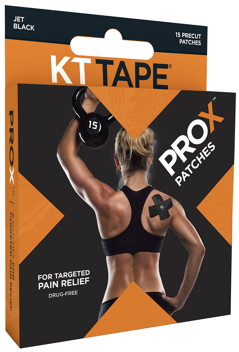 KT Tape Unisex Pro X Synthetic Kinesiology Tape, Black, XL UK