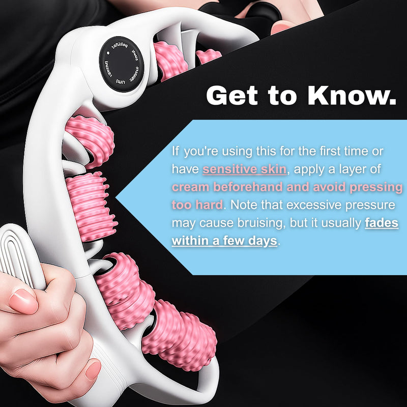 [Australia] - Anti Cellulite Roller - Lymphatic Drainage Massager, Cellulite Massage Tool, Fascia Blaster for Contoured, Tool for Sore Arms, Legs, Stomach & Buttocks 