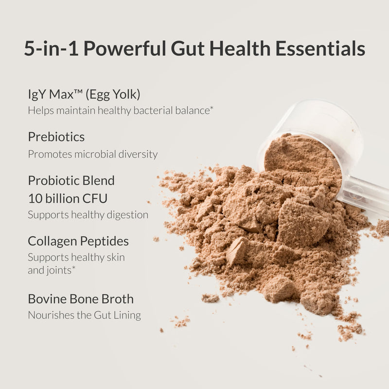 [Australia] - Microbiome Breakthrough Repair Powder - Chocolate Flavor - Has Lactobacillus Strains, Bone Broth & Collagen - Source of L-Glutamine - Gas & Bloating Relief - Improves Gut Health - 30 Servings - 150g 5.3 Ounce (Pack of 1) 