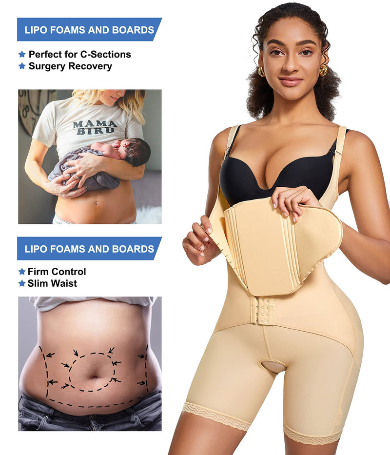 [Australia] - Bafully Compression Abdomen Lipo Board Abdominal Abdomen AB Board Postoperative Abdomen Compression Abdominal Operations Liposuction Beige One Size 