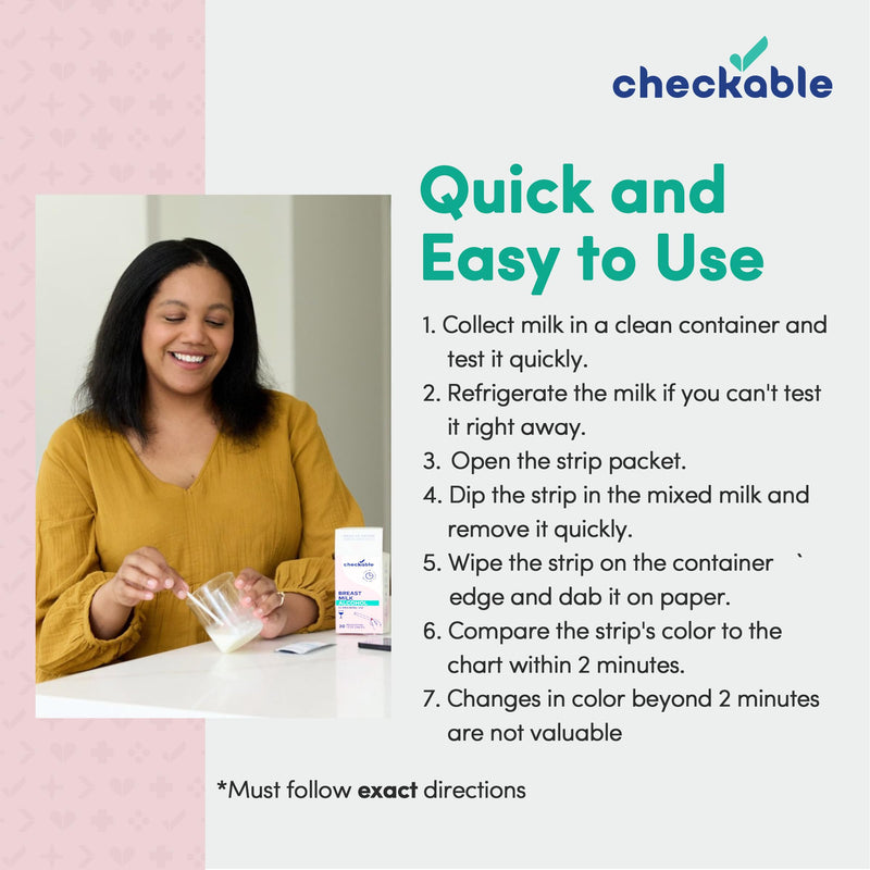 [Australia] - Checkable Alcohol Test Strips for Breast Milk for Safe and Confident Feeding, 2 Mins Home Breastmilk Testing Strips for Alcohol Detection - 20 Strips 