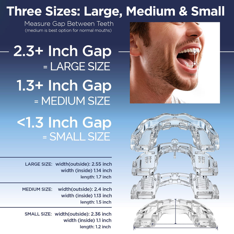 SilentZPro 2.0 - USA Designed Anti Snore Mouthpiece (3 Sizes) - Fully Adjustable Anti Snore Mouth Guard - Professional Patented Anti Snore Device - Brand: Itus Mouthguardz, Medium