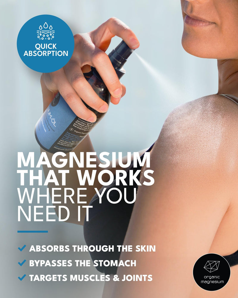 Magnesium Spray for Restless Legs, Muscle Cramps, Joints & Sleep – Topical Magnesium Oil for Feet & Body – Zechstein Source – 100% Natural & Ultra Pure – 200ml Glass Bottle 200 ml (Pack of 1)