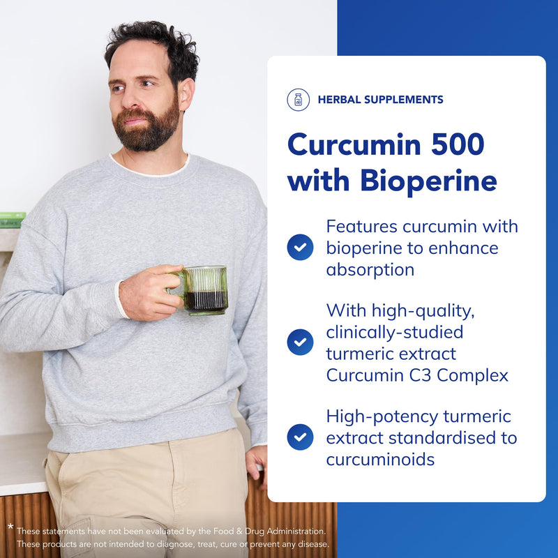Pure Encapsulations Curcumin 500 with Bioperine - Enhanced Bioavailability - Turmeric Extract - 60 Capsules
