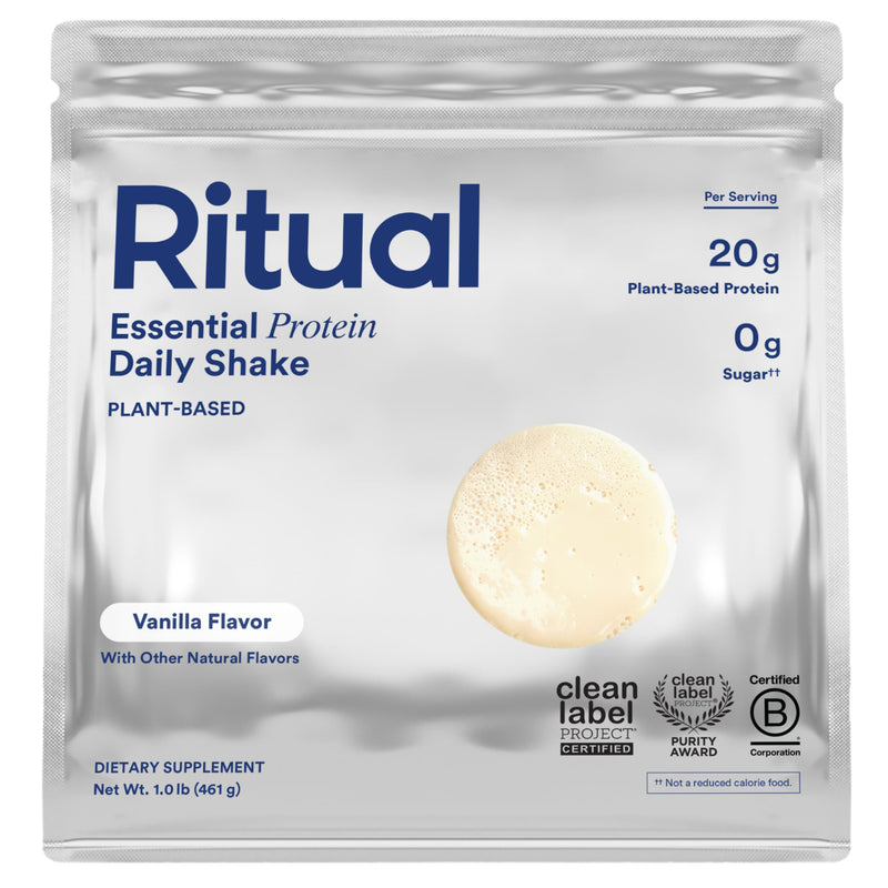 [Australia] - Ritual Vegan Protein Powder with BCAA: 20g Organic Pea Planted-Based Protein from Regenerative Farms in USA, Complete Amino Acid Profile, Gluten Free, Sugar Free, Dairy Free, Vanilla, 1 Lbs 