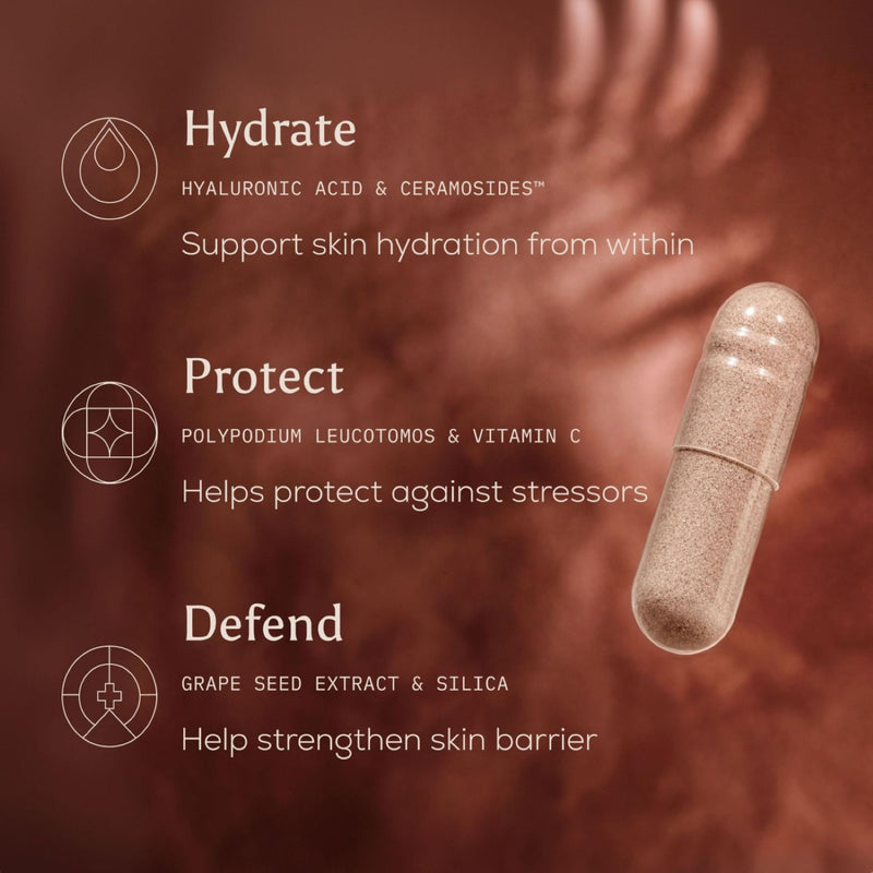Ancient + Brave True Skin Alchemy | 60 Capsules (30 Day Supply) | Hyaluronic Acid & Ceramosides™, Vitamin C & Biotin | Hydrate, Protect & Defend the Skin from Within | Daily Skin Supplements