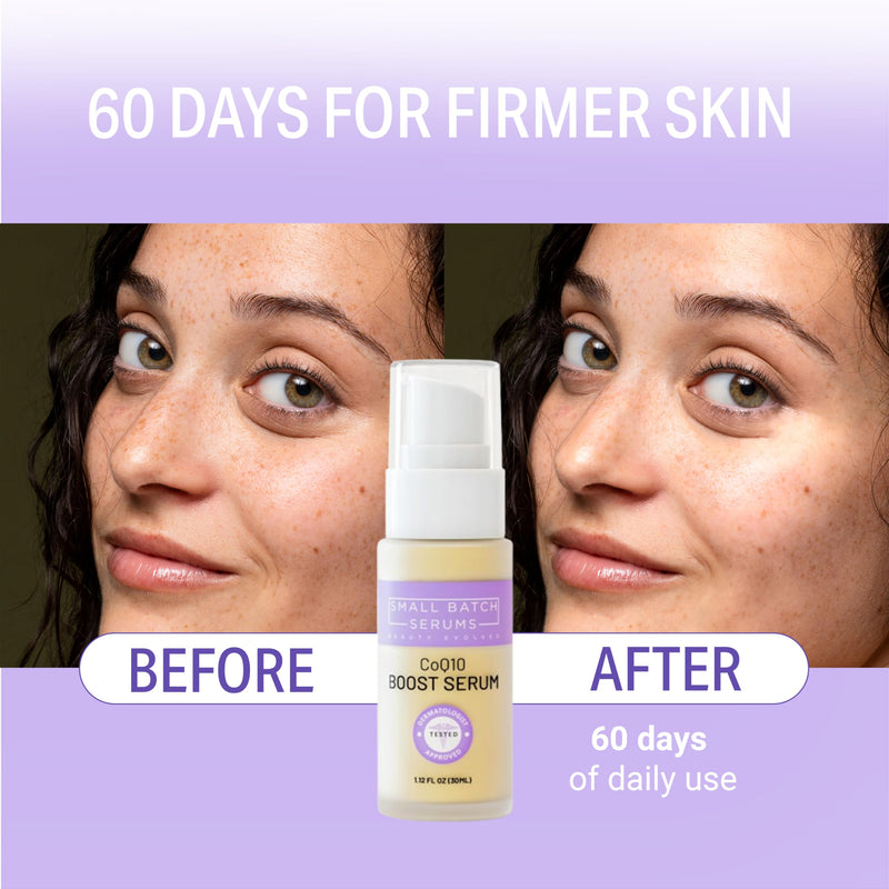 CoQ10 Pure Boost Glowing Face Serum - Coenzyme Q10 Serum with Hyaluronic Acid & Vitamin E for Enhanced Anti Aging Skin Care - Hydrating Hyaluronic Acid Facial Serum - Made in USA CoQ10
