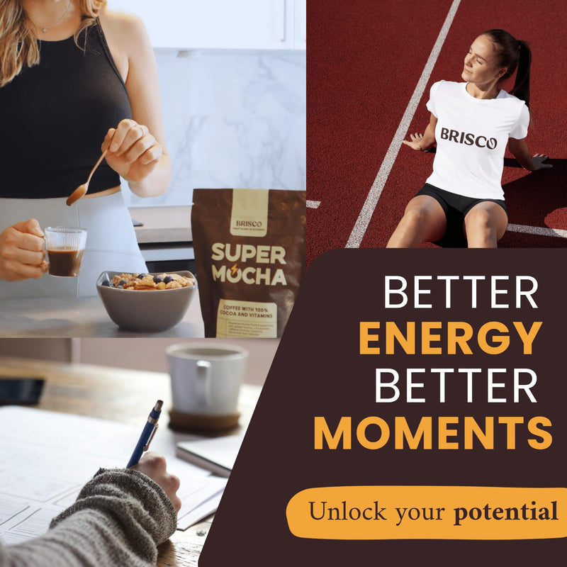Super Mocha – Functional Coffee Drink + 14 Vitamins & Minerals | Clean Sustained Energy, Immune Support & Mental Clarity | Vegan, Gluten-Free, Sugar-Free | 25 Servings 1
