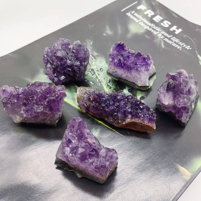 1Lb Raw Amethyst Clusters Natural Amethyst Geode Druzy Deep Purple Crystals Bulk Gemstones Healing Stones for Meditation Home Decoration Deep Purple Amethyst Cluster