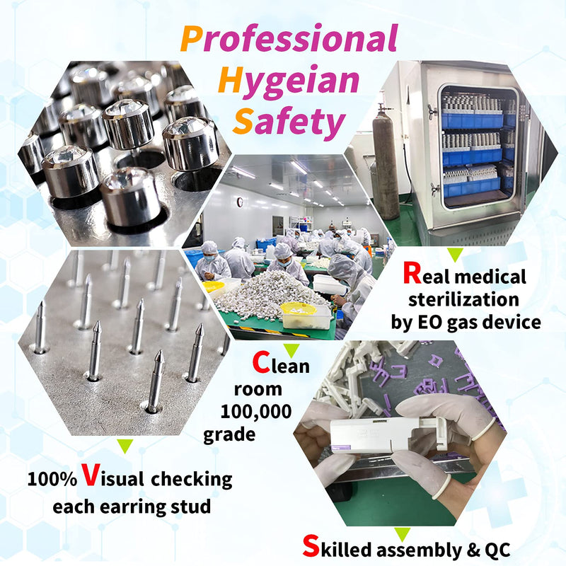 [Australia] - 2PCS Disposable Ear Piercing Kit Ear Piercing Gun Self Use Ear Piercings Kit Cartilage Piercing Gun with Hypoallergenic Earrings(3mm Ball,24kt Gold) 3.0mm 