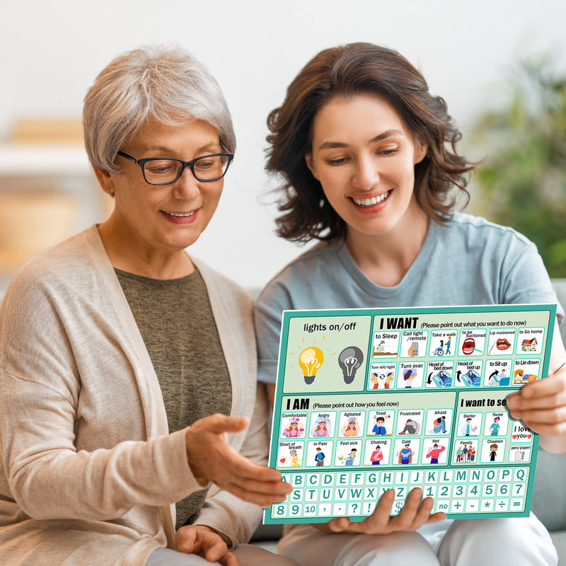 [Australia] - 10Pcs Nonverbal Communication Board Waterproof Aphasia Patient Communication Tools Durable Non Verbal Communication Device Cards for Nonverbal Adults, Kids 10PCS 