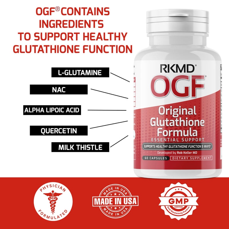 Original Glutathione Formula Essential Support, RobKellerMD, Advanced Antioxidant Formula, Helps Body Produce Glutathione Naturally for Detox, Immune Health, Mental Clarity, & Daily Wellness, 60 caps 1 Count (Pack of 60)