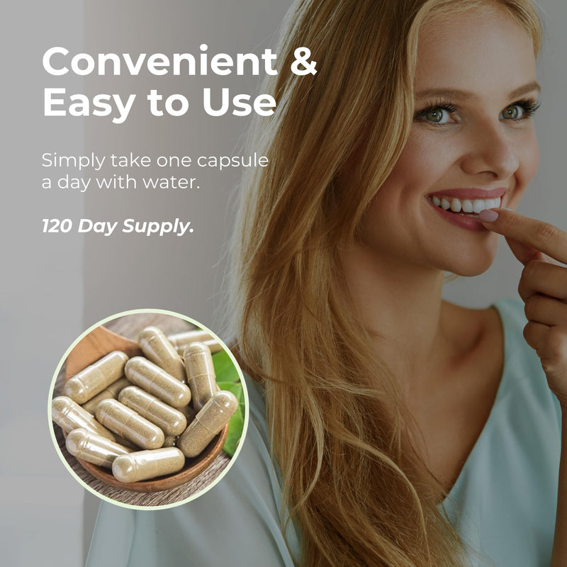 L-Tryptophan Complex 120 Capsules | One a Day | with Vitamin B6, Niacin and Magnesium | Food Supplement