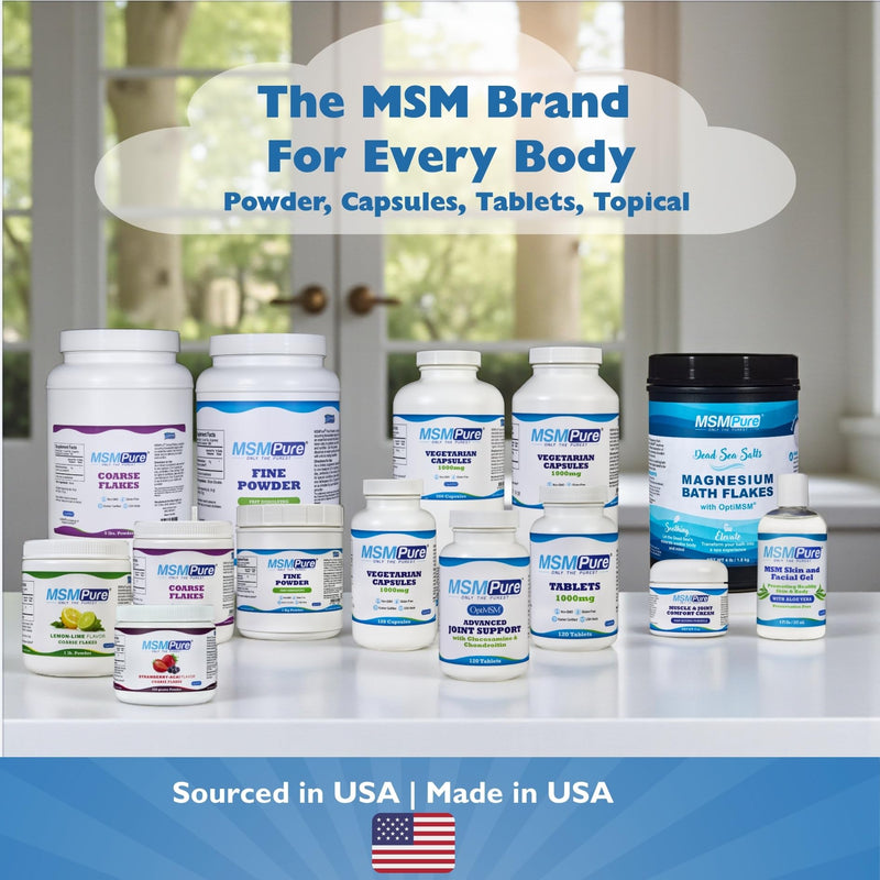 KALA HEALTH MSMPure Lemon Lime Flavored MSM Powder Coarse Flakes, 1 lb | OptiMSM Powder Supplement, US-Sourced MSM, Organic Sulfur, Vegan, Joint Comfort & Mobility, Skin Appearance, Hair & Nails 1 Pound (Pack of 1)