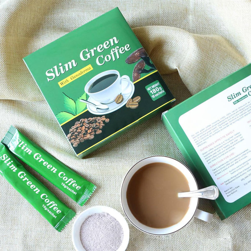 [Australia] - Premium Green Coffee Bean Extract Powder - Gluten-Free Green Coffee Bean Extract Supplements with 10 Natural Health Blends, Instant Coffee, 180g (18 Sachets) 