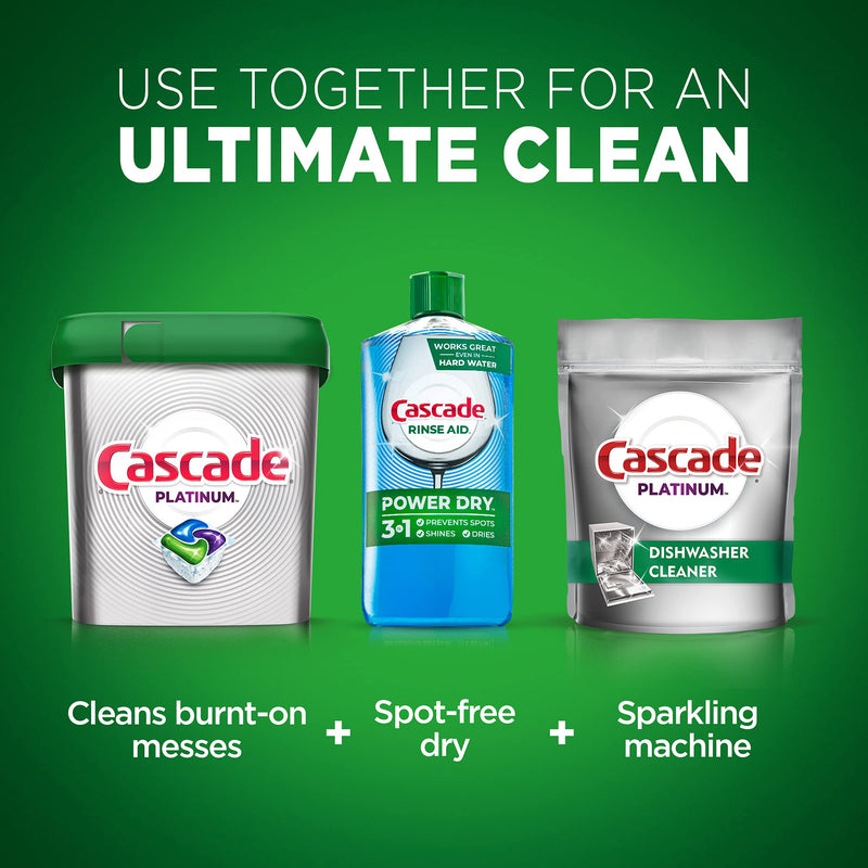 [Australia] - Cascade Platinum Dishwasher Rinse Aid, 8.45 fl oz (Packaging May Vary) Unscented 8.45 Fl Oz (Pack of 1) 