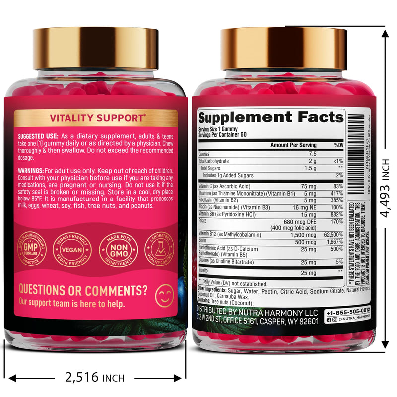 NUTRAHARMONY Vitamin B Complex Capsules & Gummies