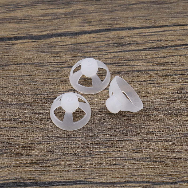 EMSea 10PCS Open Hearing Aid Domes Soft Silicone Single Layer Audiphone Ear Tips Replacements Earbud for Hearing Aid Devices Accessories Small Size 6mm