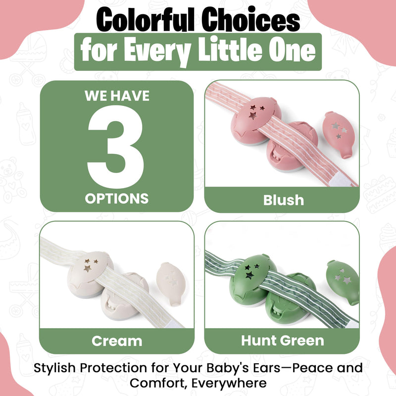 [Australia] - Baby Noise Cancelling Headphones - Baby Ear Muffs Noise Protection | Infant Ear Protection For Toddlers 0-36 Months Cream 