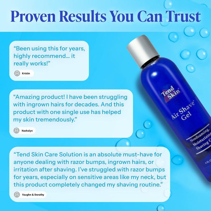Tend Skin Air Shave Gel Advanced Hydrating & Moisturizing Formula, Provides Natural Protection, Silky Smooth Skin & Seamless Hair Removal, 8 Oz