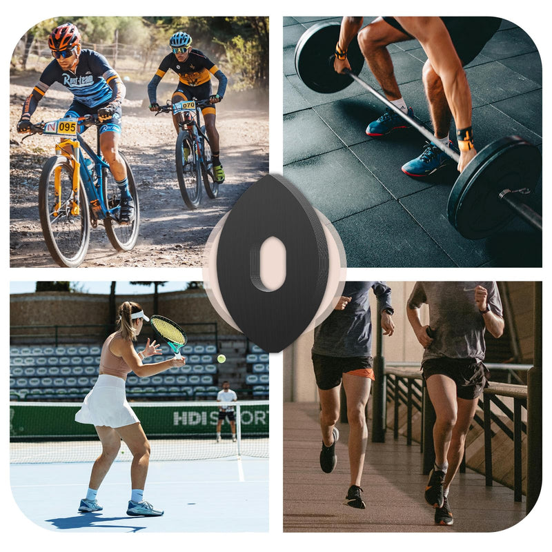 Precut Kinesiology Tape for Knees, 10 Pcs Waterproof & Elastic Athletic Tape for Knee Support & Stability, Breathable Hypoallergenic Latex-Free Tape, German-Engineered Skin-Friendly Adhesive (Black) Black