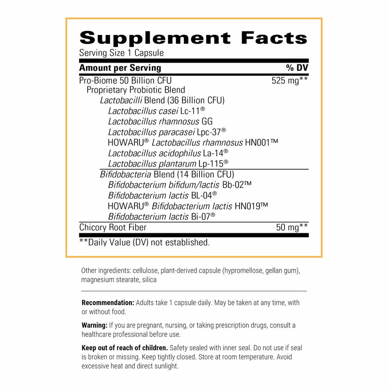 Integrative Therapeutics Pro-Biome - Probiotic Blend for Digestive Health & Immune Support* - Daily Probiotic for Gastrointestinal Health* - Dairy-Free & Gluten-Free - 30 Capsules (30 Servings)
