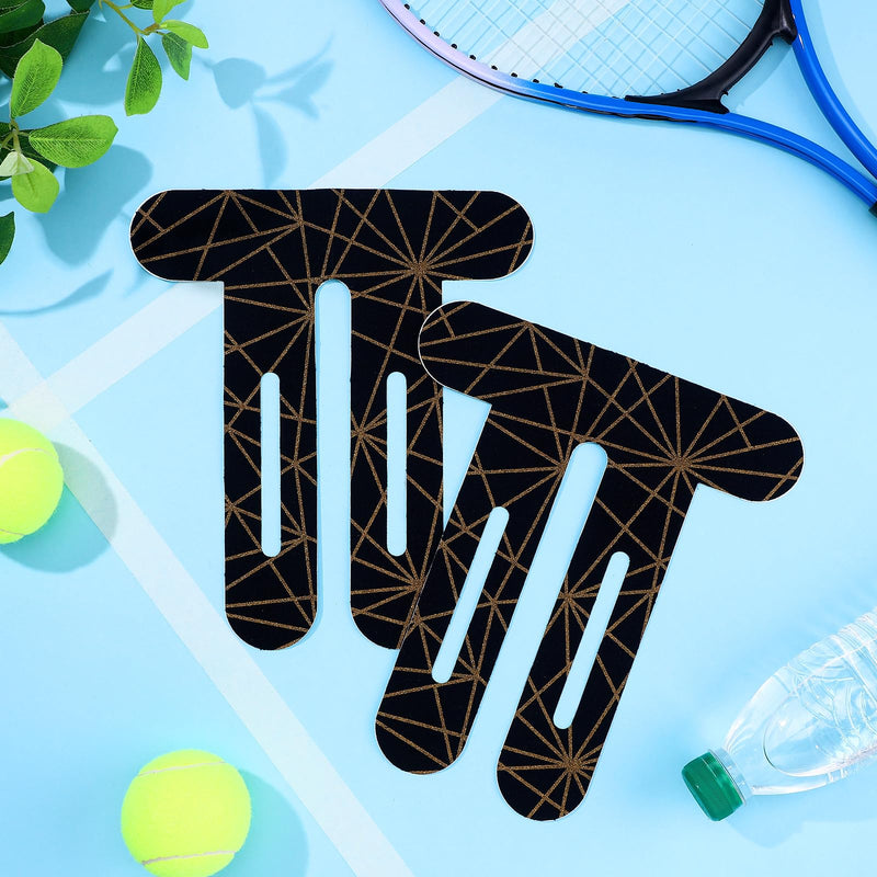 Geiserailie 20 Pcs Precut Kinesiology Tape for Knees, Pain Relief Pre Cut Sports Waterproof Breathable Enhance Elastic Copper Infused Kinesiology Athletic Tape for Body Support and Muscle Black