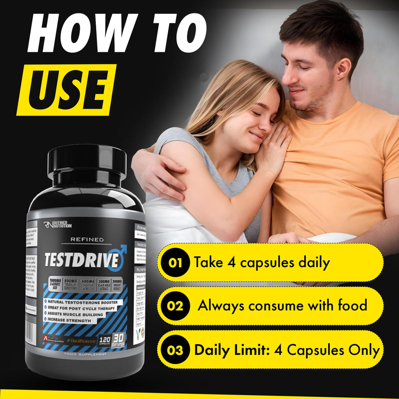 Refined Nutrition Men’s Strength & Performance Stack | TESTDRIVE Men’s Performance Formula + Ultra Creatine Monohydrate | Strength, Energy, Power & Recovery Support