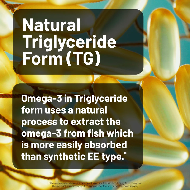 NatureWise Ultra Omega 3 Fish Oil 2200 mg – 1300 mg Omega-3 - Triglyceride Form - Lemon Flavor - Wild-Caught Fish Oil + EPA & DHA - Burpless, Non-GMO - 180 Softgels[3-Month Supply] 180 Count (Pack of 1)