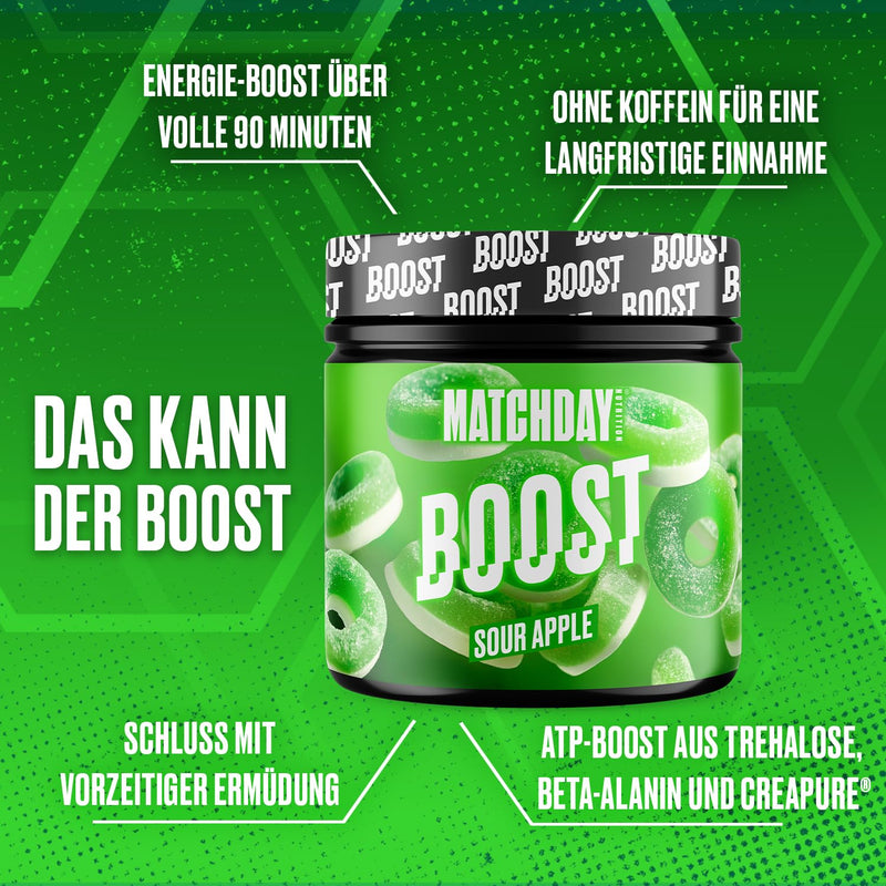 [Australia] - MATCHDAY NUTRITION BOOST for footballers I ATP booster I athlete drink with amino acids and carbohydrates I 20 portions for more speed, explosiveness and endurance 