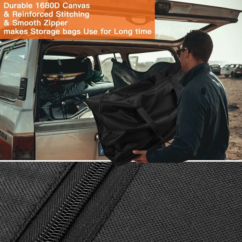 Black Storage Bag for Wagon, 32 Inch Water Resistant Sports Duffel, Protective Cover, Folding Outdoor Travel Equipment Zipper Bag for Strollers, Garden Cart, Camping