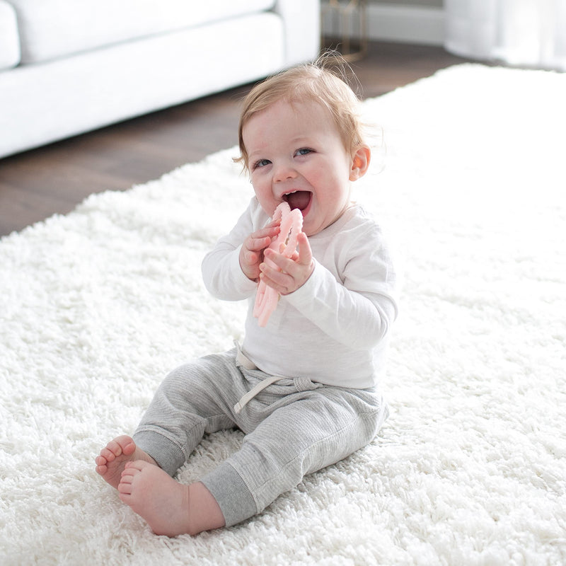 [Australia] - Dr. Brown's Flexees Pink Bunny, Soft 100% Silicone Baby Teether, BPA Free, 3m+ Bunny, Pink 