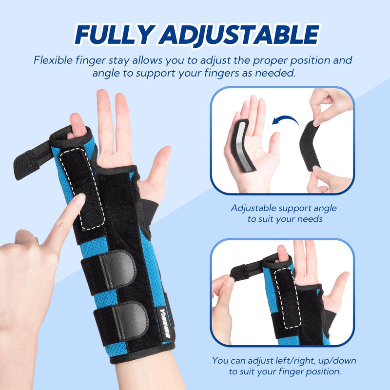 [Australia] - Boxer Fracture Splint, Ulnar Gutter Splint Right Hand, the 4th and 5th Metacarpal Finger Splint Hand Brace, Boxer Orthosis Hand & Wrist Brace for Women & Men, Right, M 