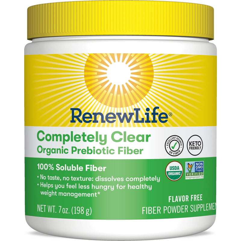 Renew Life Adult Completely Clear Organic Prebiotic Keto Friendly Fiber, Powder, 7 oz. (Package May Vary) 7 Ounce (Pack of 1)