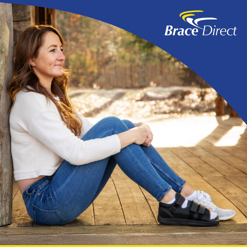 [Australia] - Brace Direct Post-Op Shoe - Adjustable Orthopedic Walking Shoe for Broken Foot & Toe, Stress Fractures, Bunions, Post-Surgery Recovery, Left or Right Foot, Women M (US Shoe Size 7.5-8.5/24.5 cm) Womens Medium (Pack of 1) 