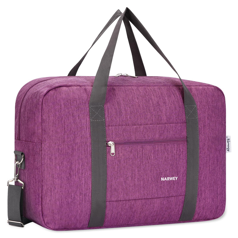 Narwey Travel Duffel Bag with shoulder strap + Clear Makeup Bag Travel Toiletry Bags