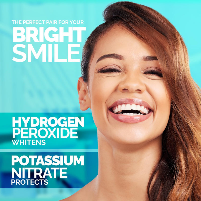 Ollie Transformation Kit Whitening Strips with Hydroxyapatite, 28 Count | Hydrogen Peroxide Formula, Potassium Nitrate for Sensitivity Relief, 14 Treatments, Shade Guide Included, Enamel Safe
