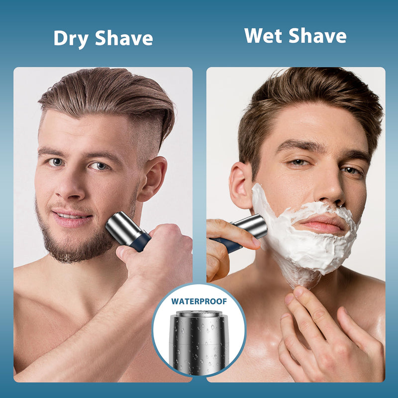 [Australia] - SweetLF Mini Electric Razor, Travel Electric Shaver for Men, IPX7 Waterproof, Painless, Rechargeable, Wet & Dry Shaving,with Floating Head, Type-c Charging,Black 