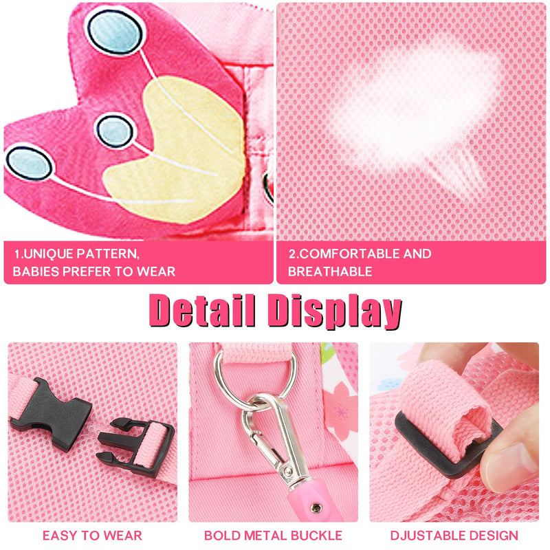 [Australia] - Toddlers Leash + Anti Lost Wrist Link Child Kids Safety Harness Kids Walking Wristband Assistant Strap Belt for Girl Pink Christmas Gift (PINK2) 
