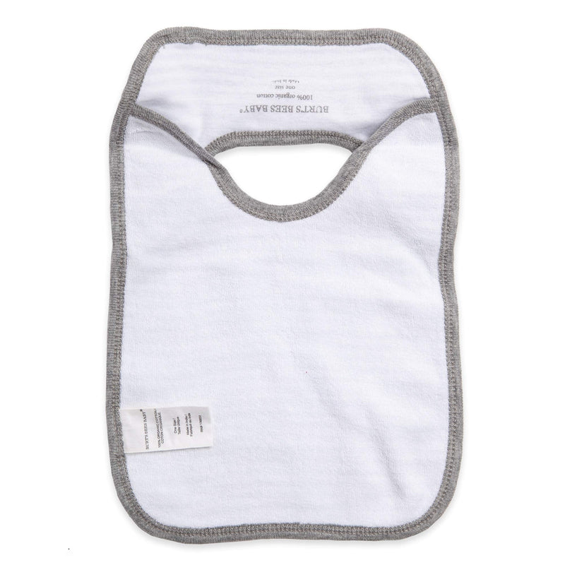 [Australia] - Burts Bees Baby Unisex-Child Pull On Bibs 4-Pack Heather Grey Prints 