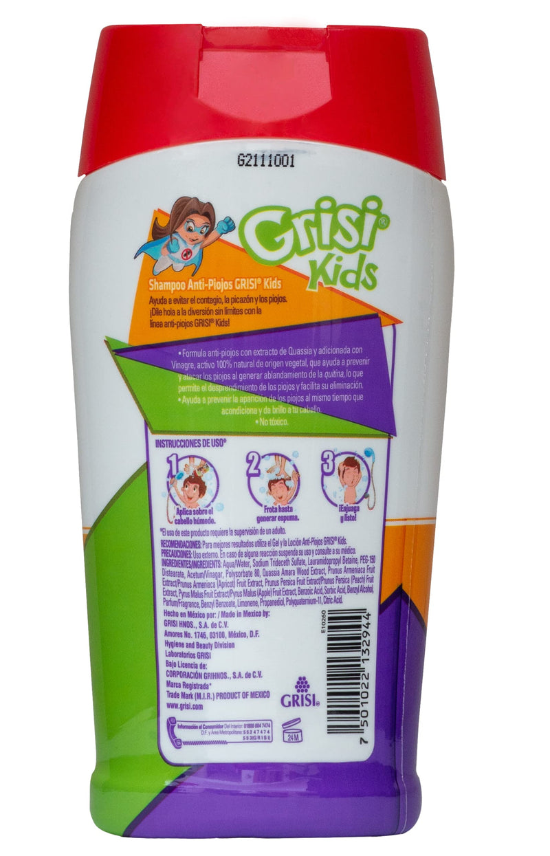 [Australia] - Grisi Kids Cleansing and Lice Repel Shampoo, Helps with The appearance of lice, Quassia Extract, Conditions Hair, 10.14 FL Oz, 2 Count 